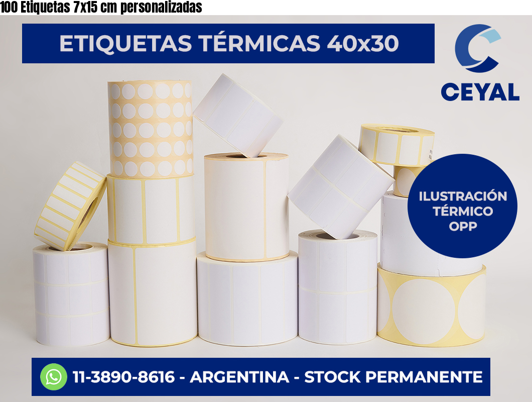 100 Etiquetas 7×15 cm personalizadas