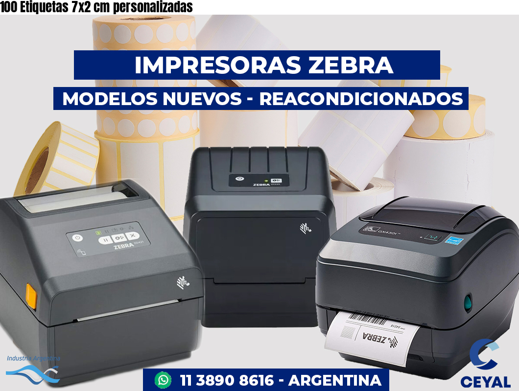 100 Etiquetas 7x2 cm personalizadas