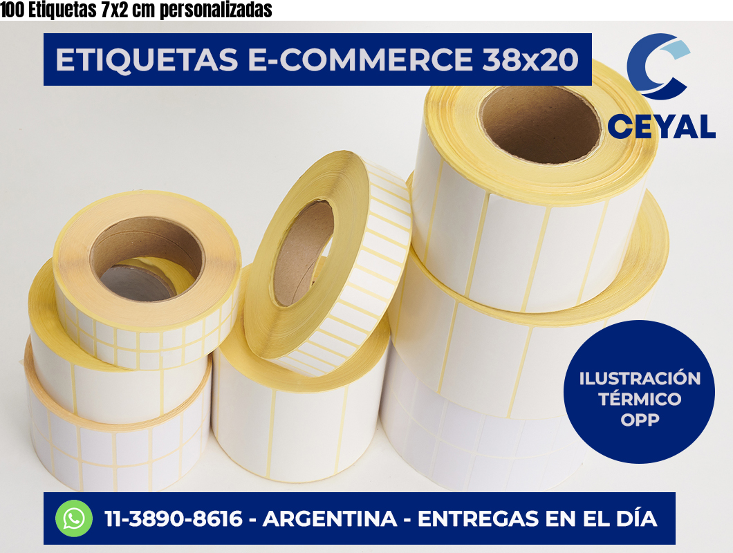 100 Etiquetas 7×2 cm personalizadas