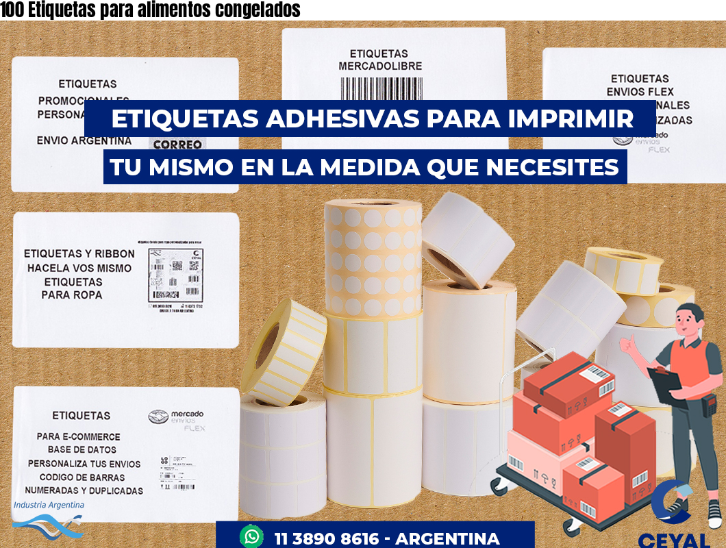 100 Etiquetas para alimentos congelados
