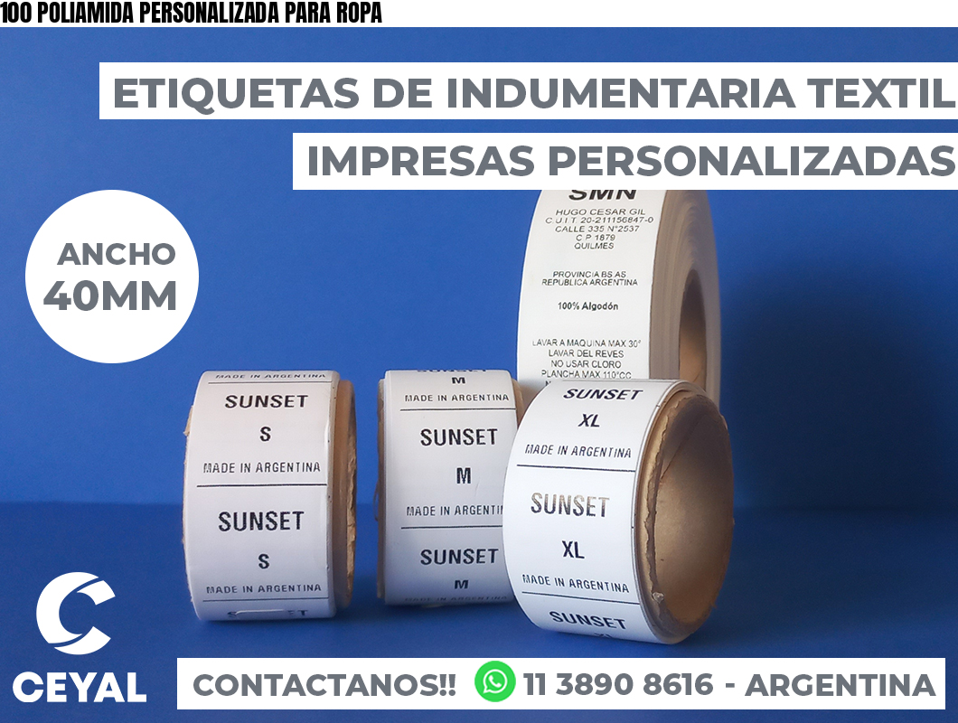 100 POLIAMIDA PERSONALIZADA PARA ROPA