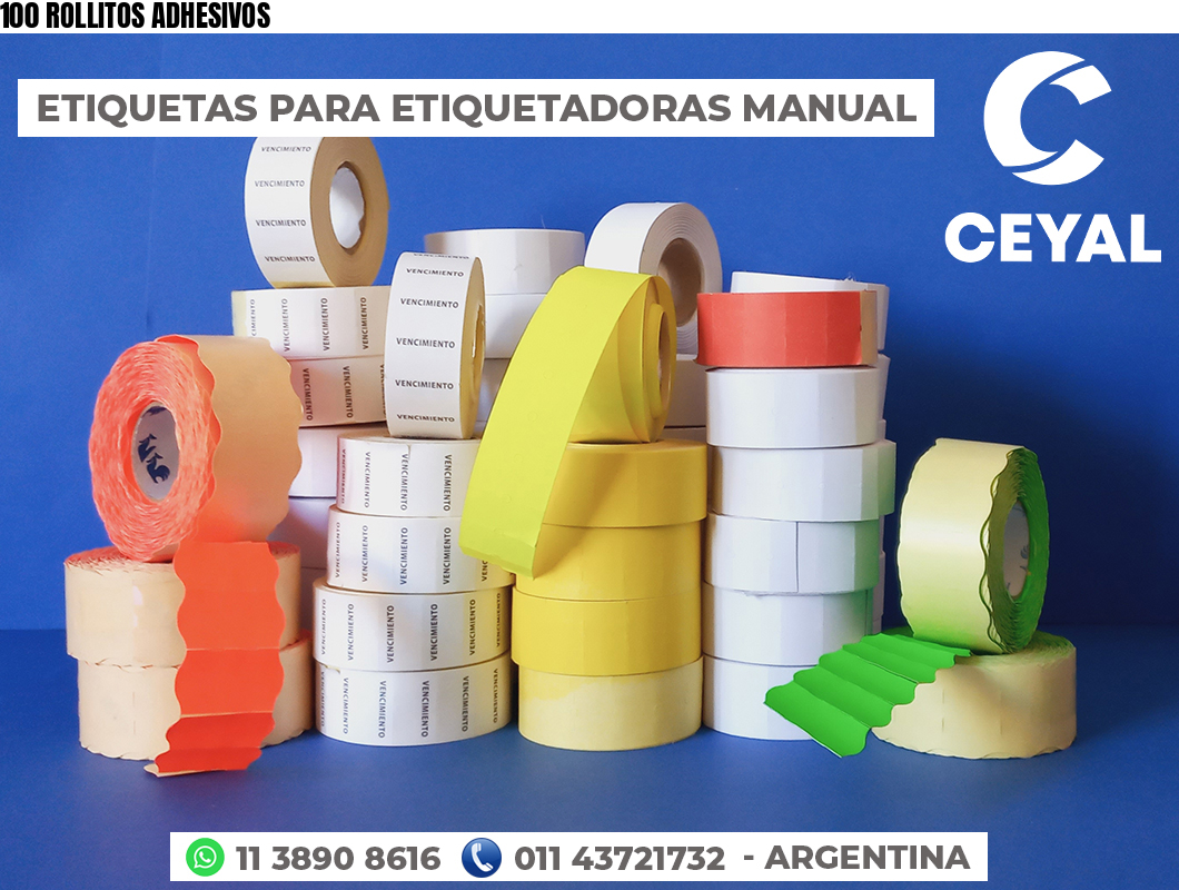 100 ROLLITOS ADHESIVOS