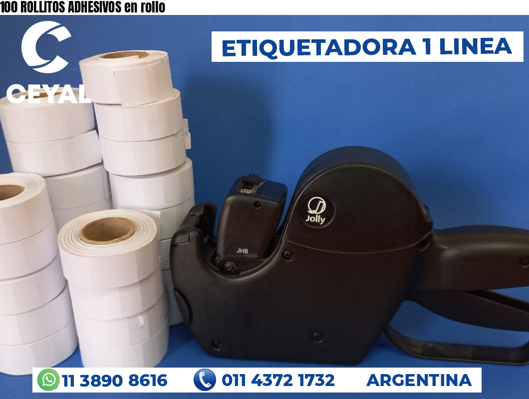 100 ROLLITOS ADHESIVOS en rollo