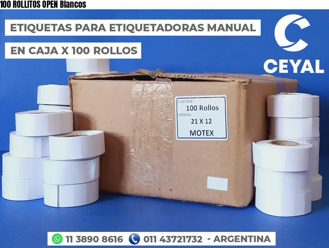 100 ROLLITOS OPEN Blancos