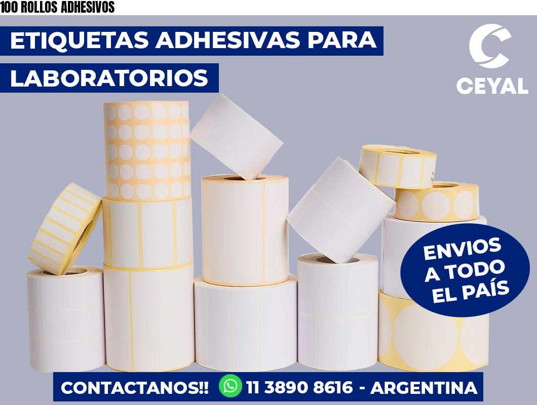 100 ROLLOS ADHESIVOS