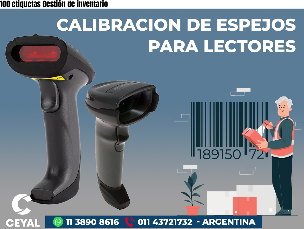 100 etiquetas Gestión de inventario