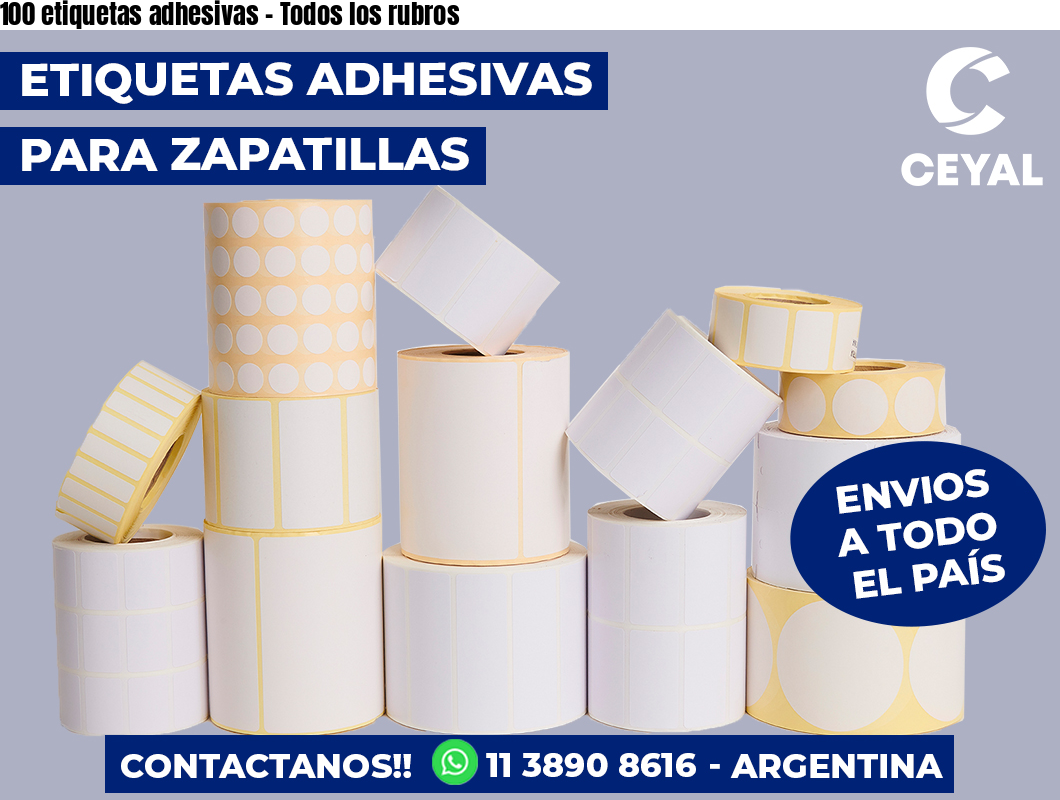 100 etiquetas adhesivas - Todos los rubros