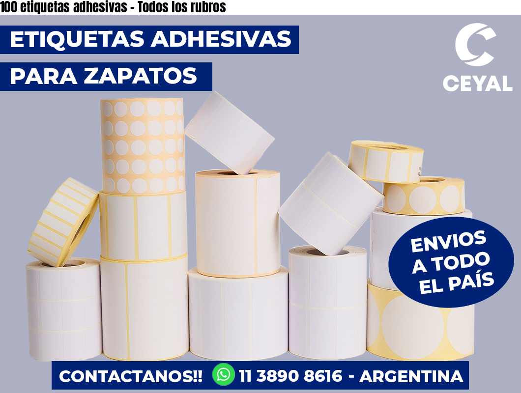 100 etiquetas adhesivas – Todos los rubros