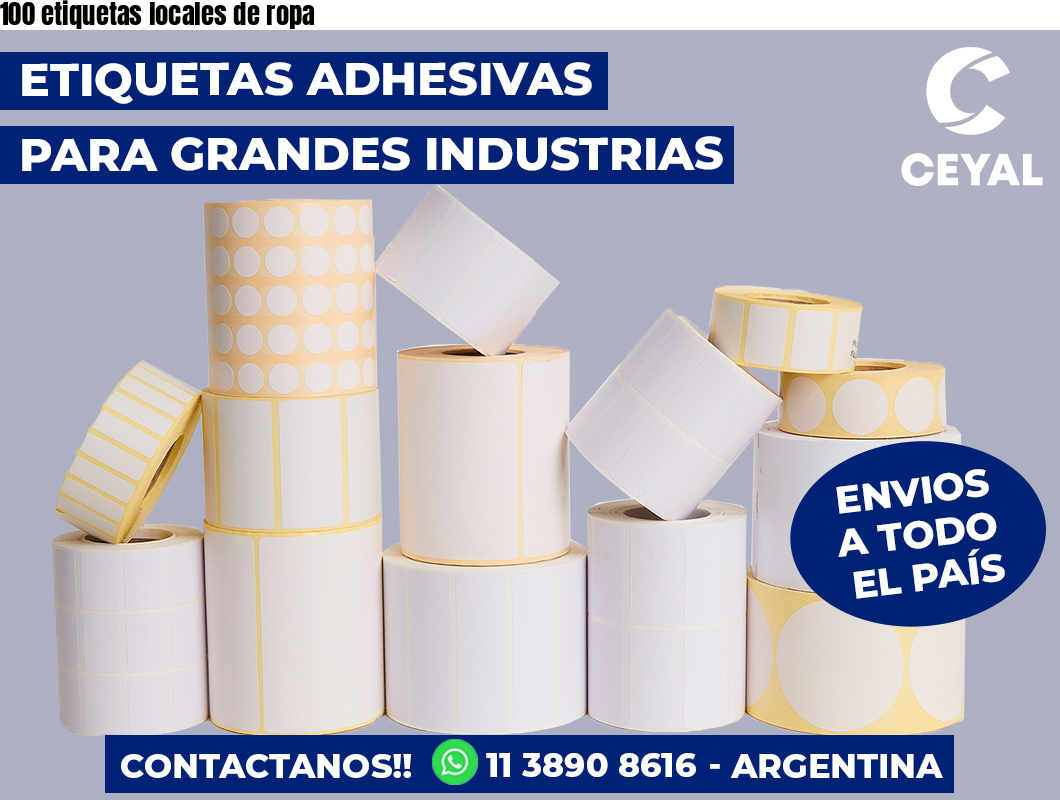 100 etiquetas locales de ropa