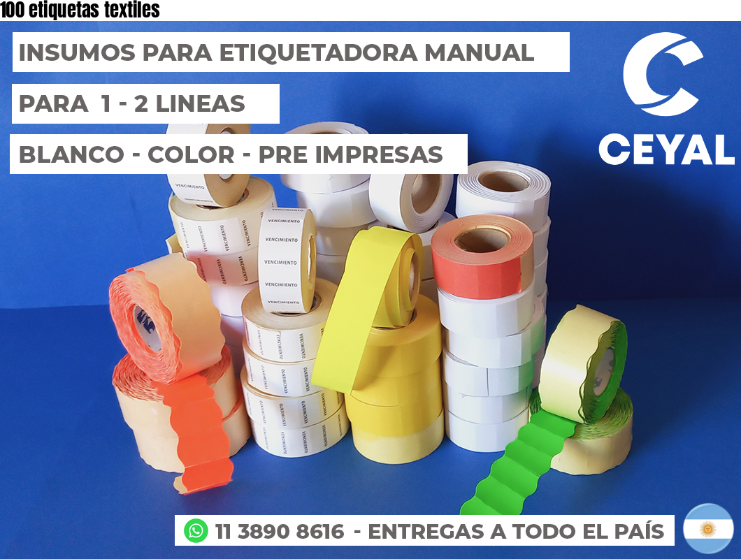 100 etiquetas textiles