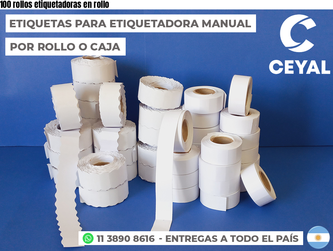 100 rollos etiquetadoras en rollo