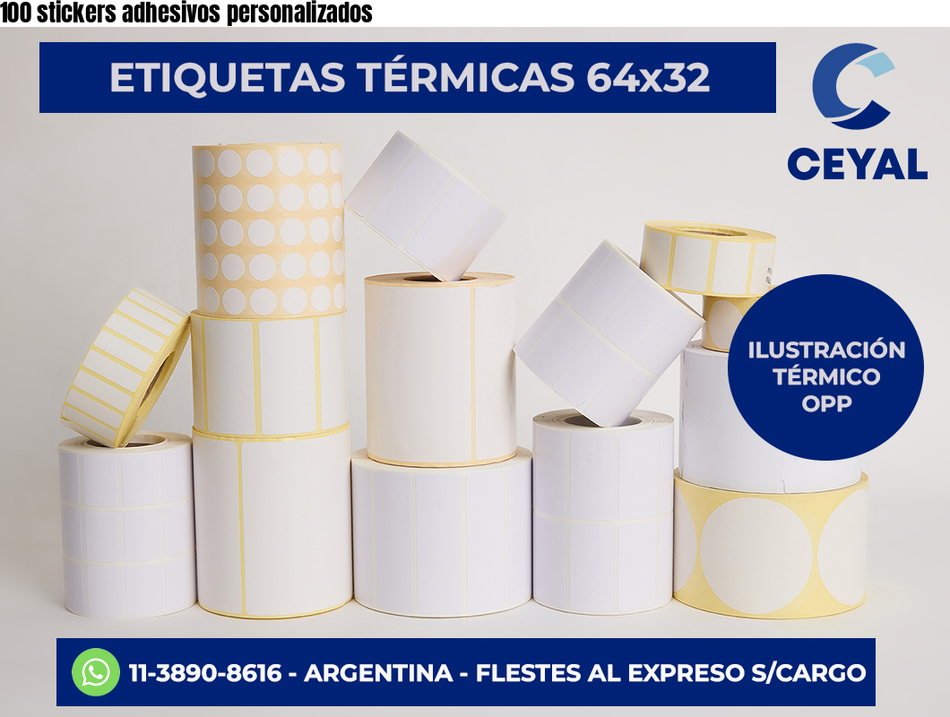 100 stickers adhesivos personalizados