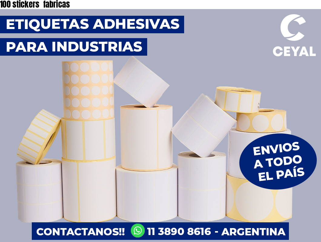 100 stickers  fabricas