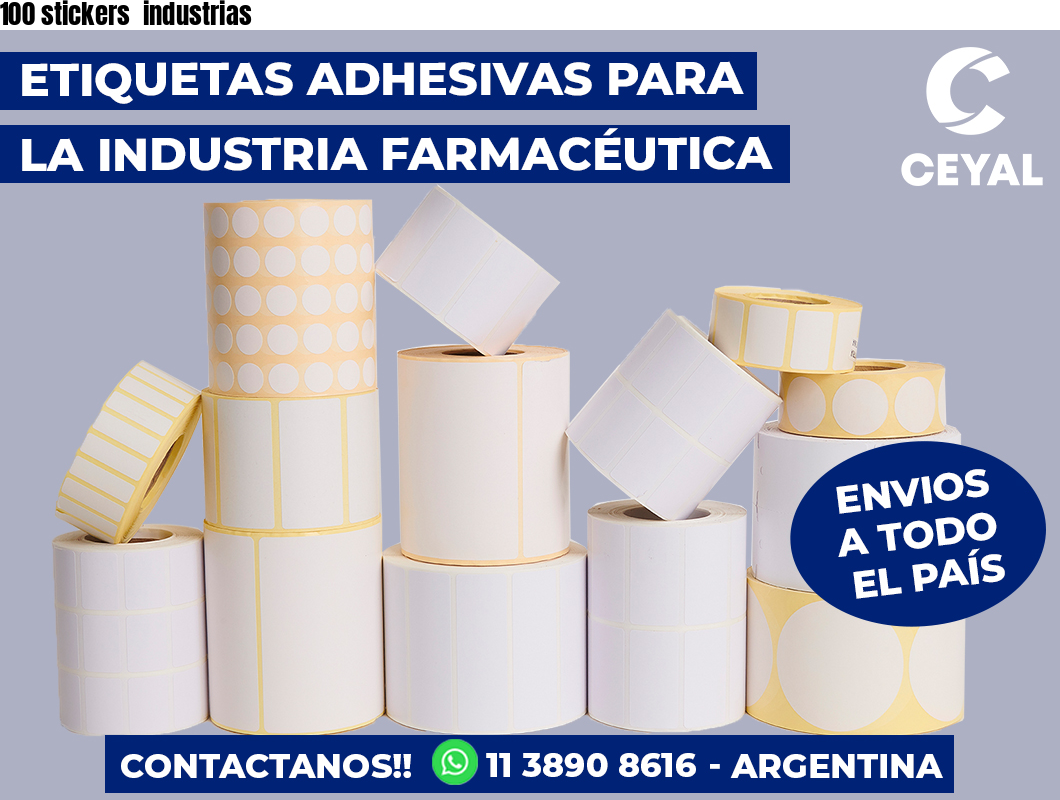 100 stickers  industrias