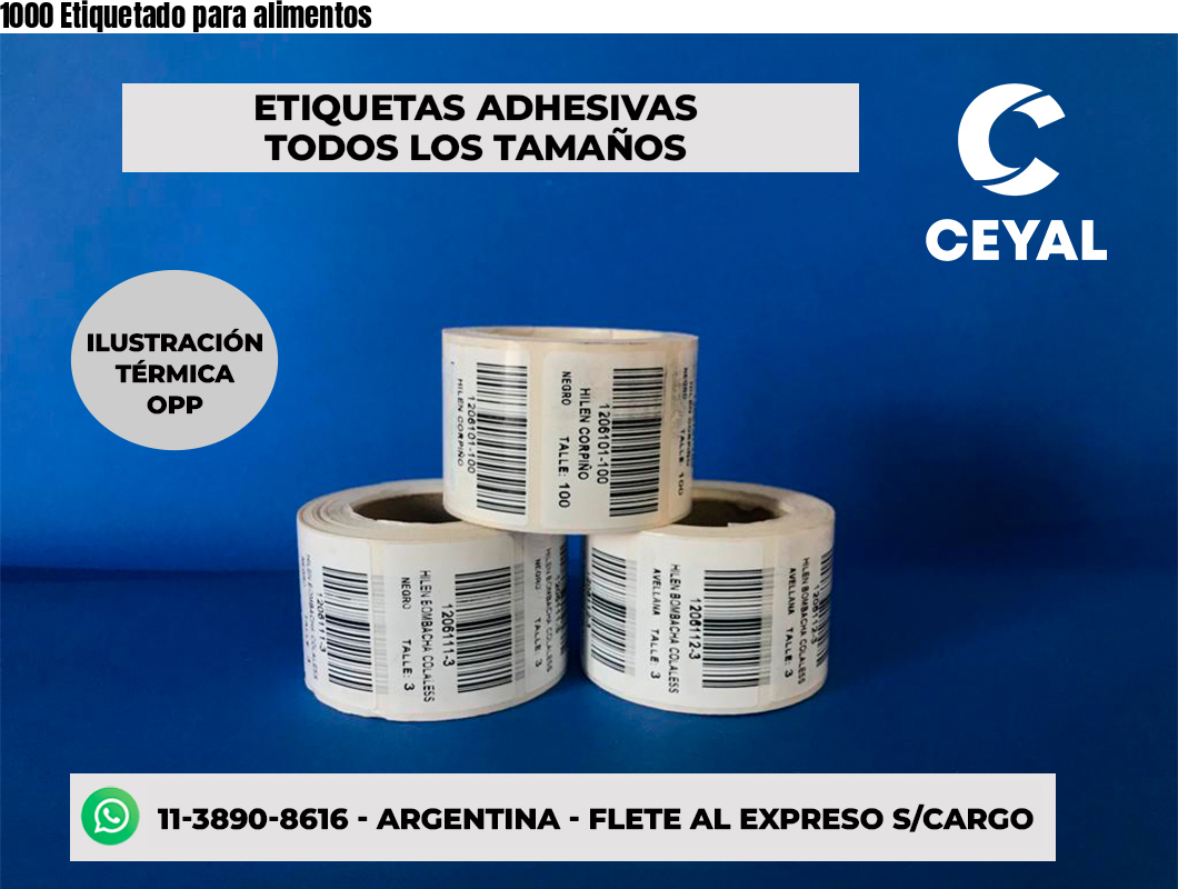 1000 Etiquetado para alimentos