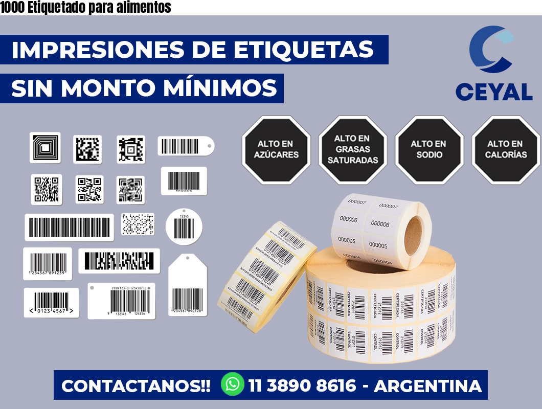 1000 Etiquetado para alimentos