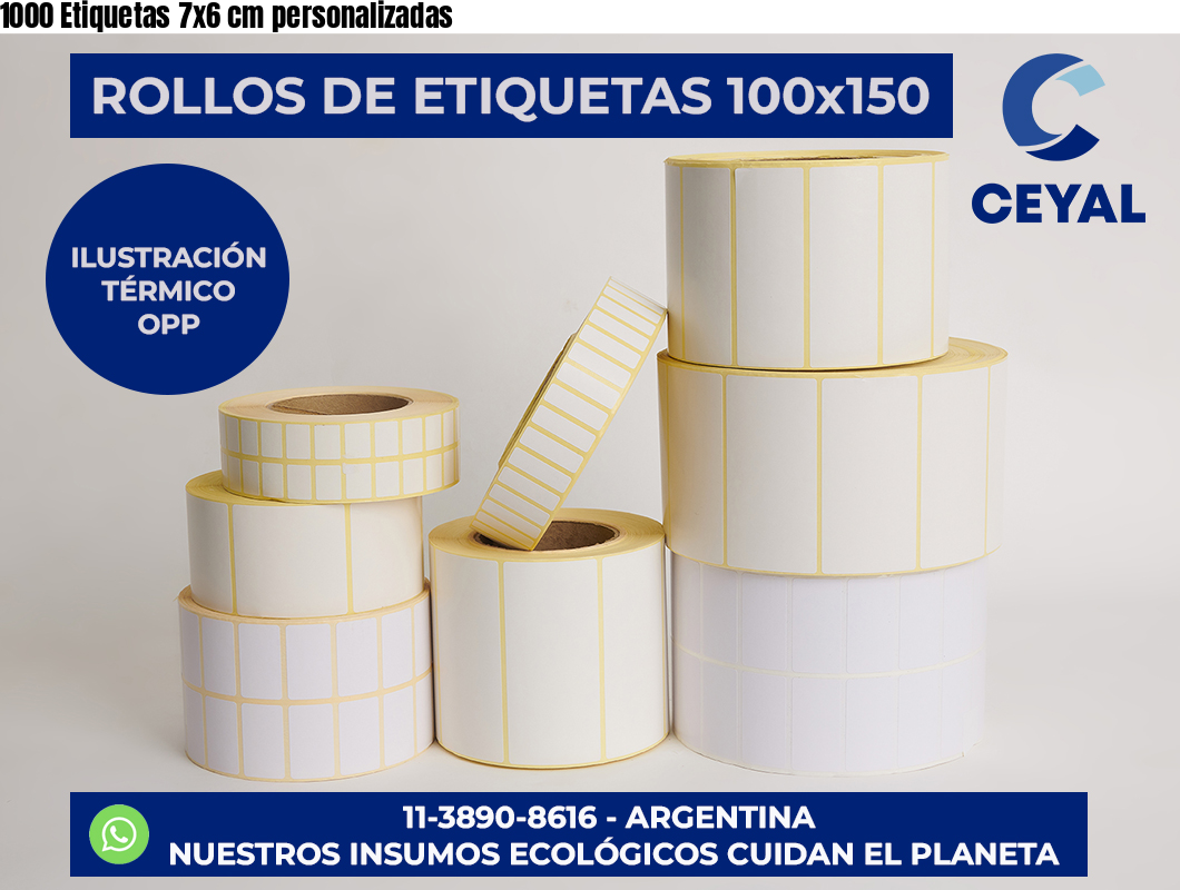 1000 Etiquetas 7×6 cm personalizadas