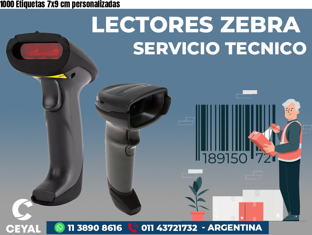 1000 Etiquetas 7x9 cm personalizadas
