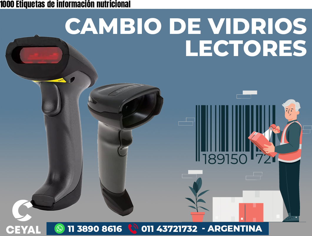 1000 Etiquetas de información nutricional