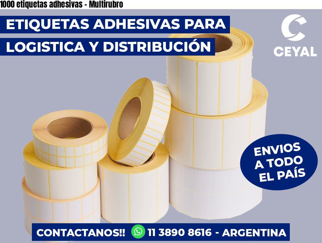 1000 etiquetas adhesivas - Multirubro