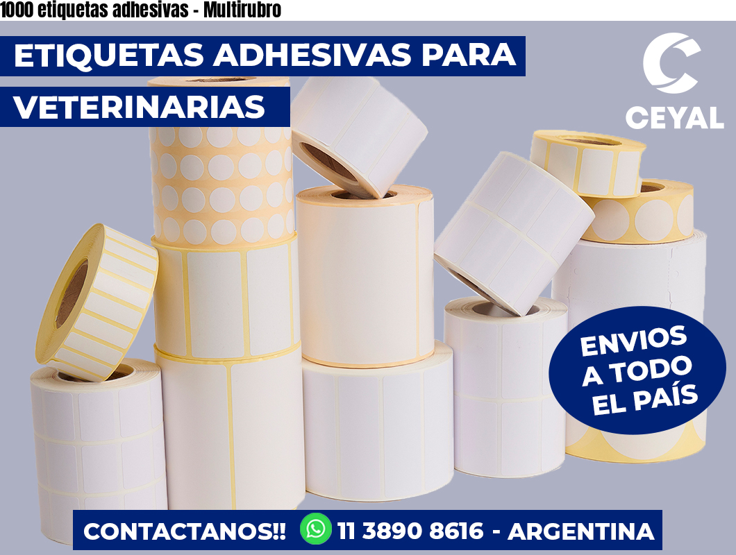 1000 etiquetas adhesivas – Multirubro