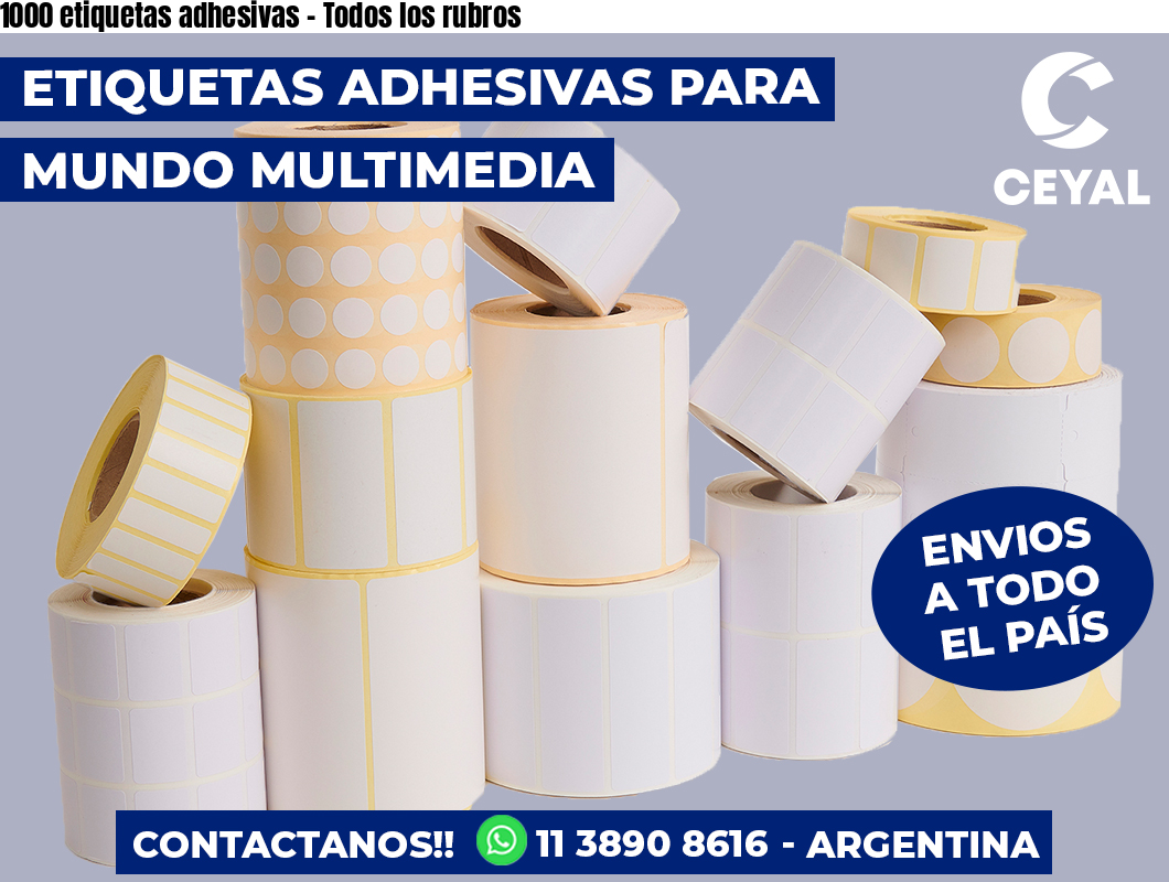 1000 etiquetas adhesivas - Todos los rubros