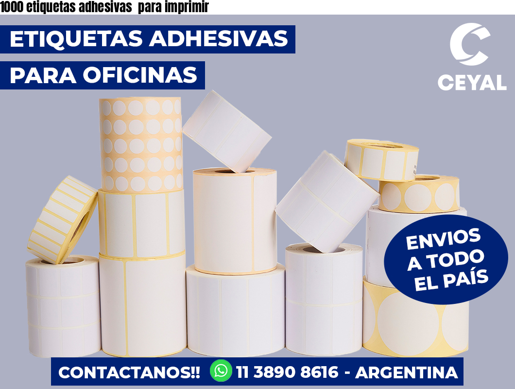 1000 etiquetas adhesivas  para imprimir