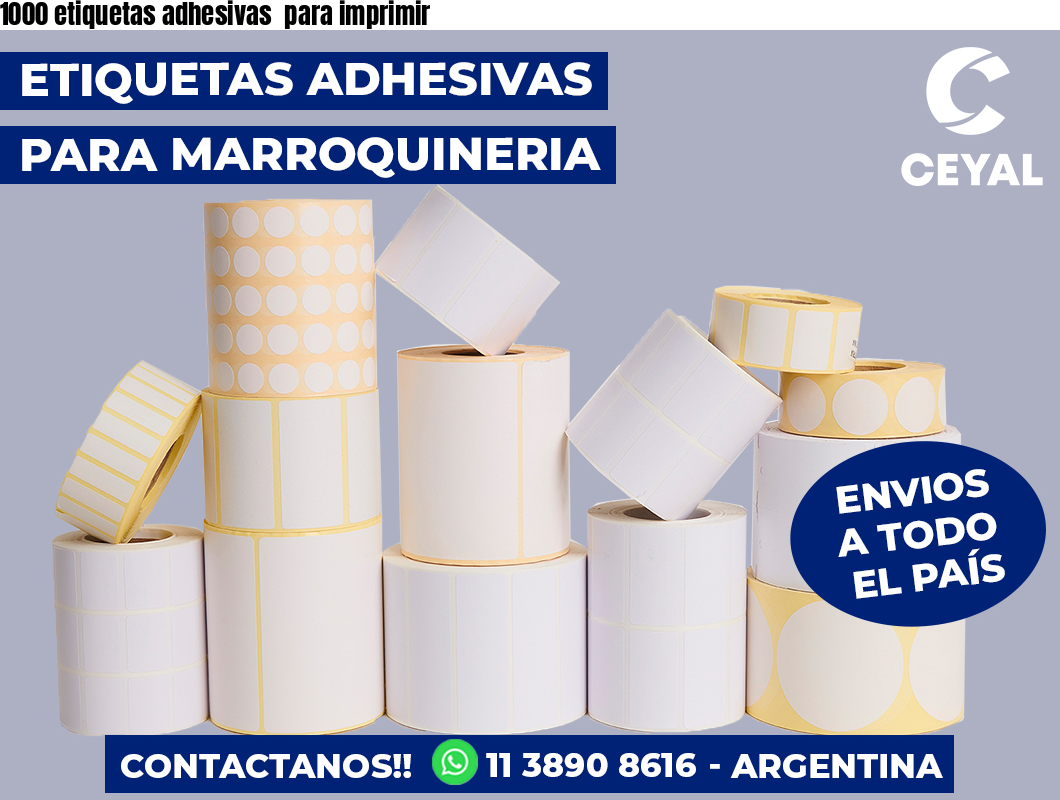 1000 etiquetas adhesivas  para imprimir