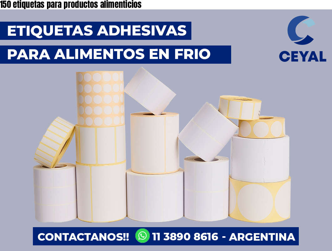 150 etiquetas para productos alimenticios