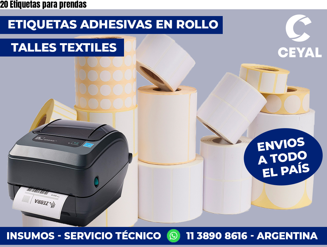 20 Etiquetas para prendas