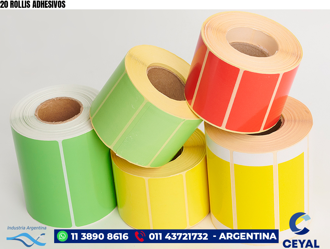 20 ROLLIS ADHESIVOS