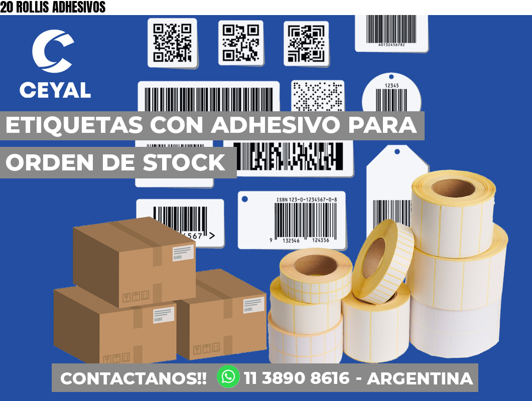 20 ROLLIS ADHESIVOS