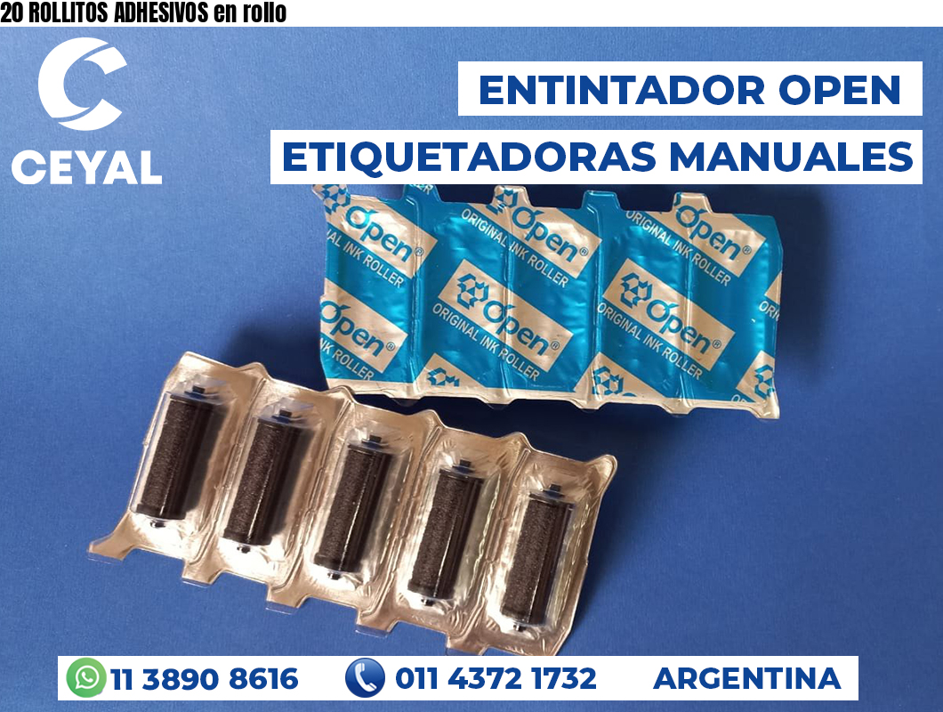 20 ROLLITOS ADHESIVOS en rollo