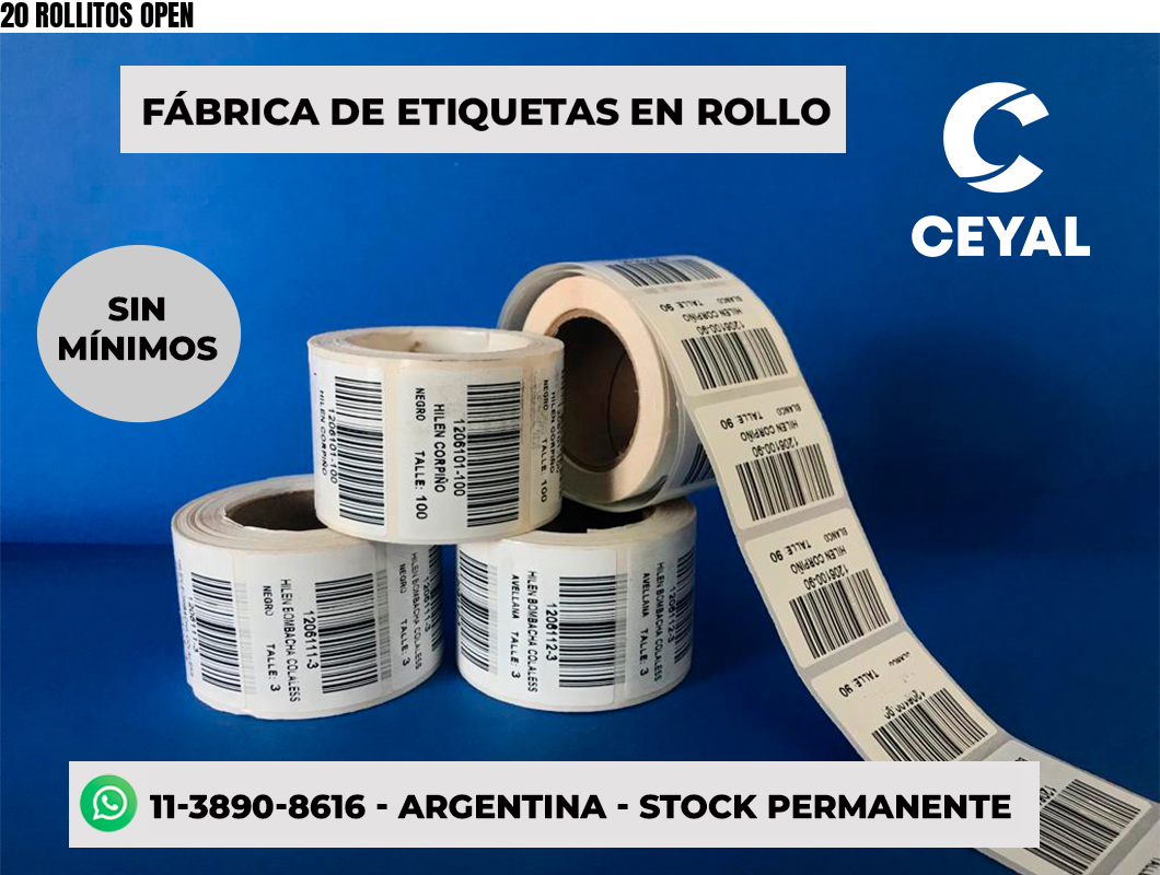 20 ROLLITOS OPEN