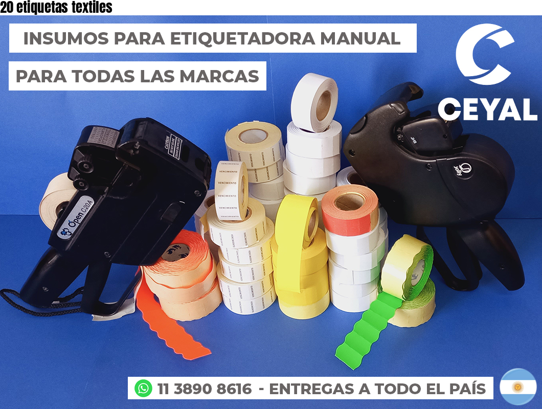20 etiquetas textiles