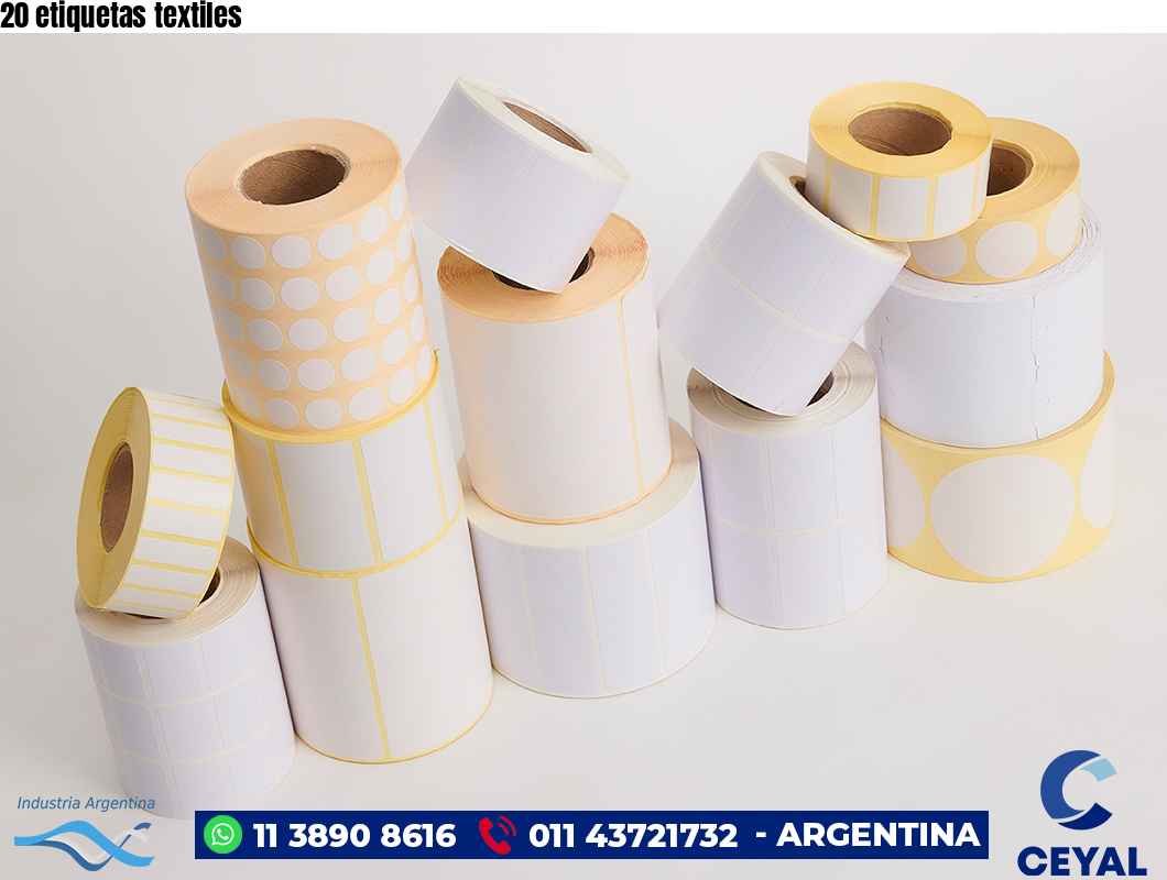 20 etiquetas textiles