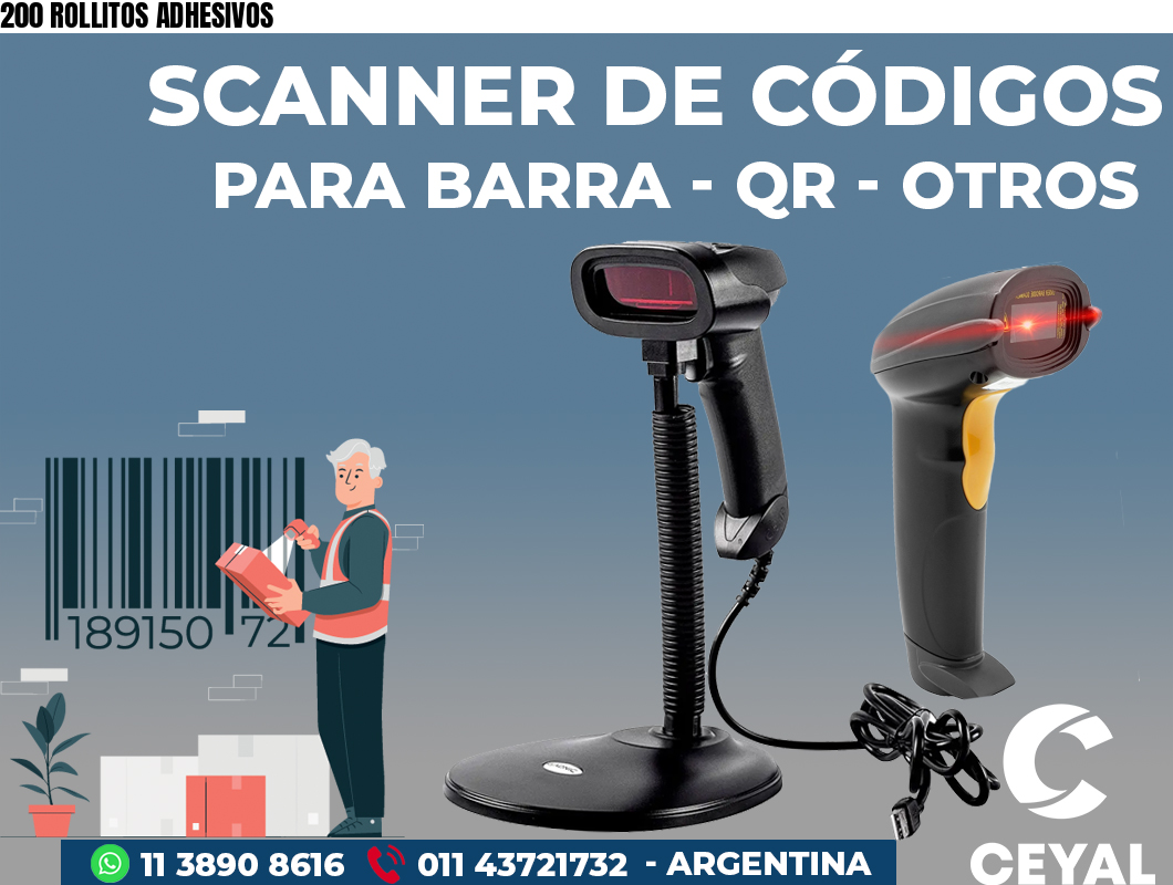 200 ROLLITOS ADHESIVOS
