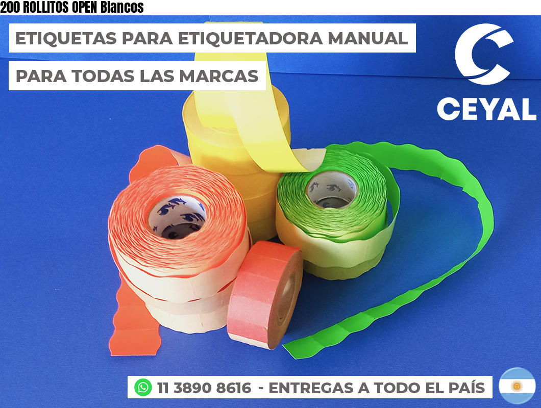 200 ROLLITOS OPEN Blancos