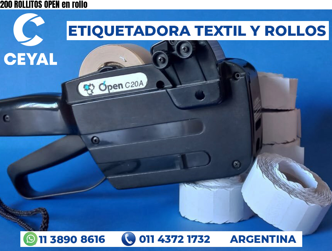 200 ROLLITOS OPEN en rollo