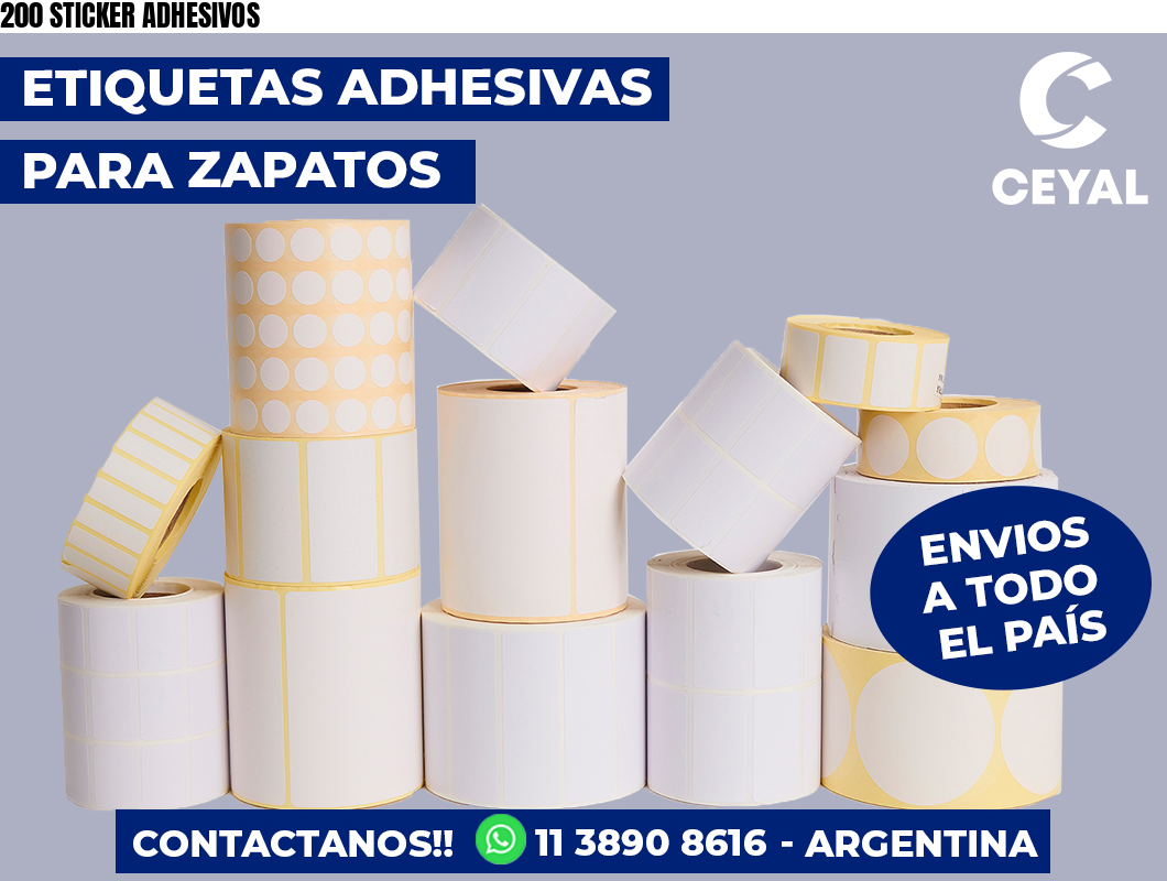 200 STICKER ADHESIVOS