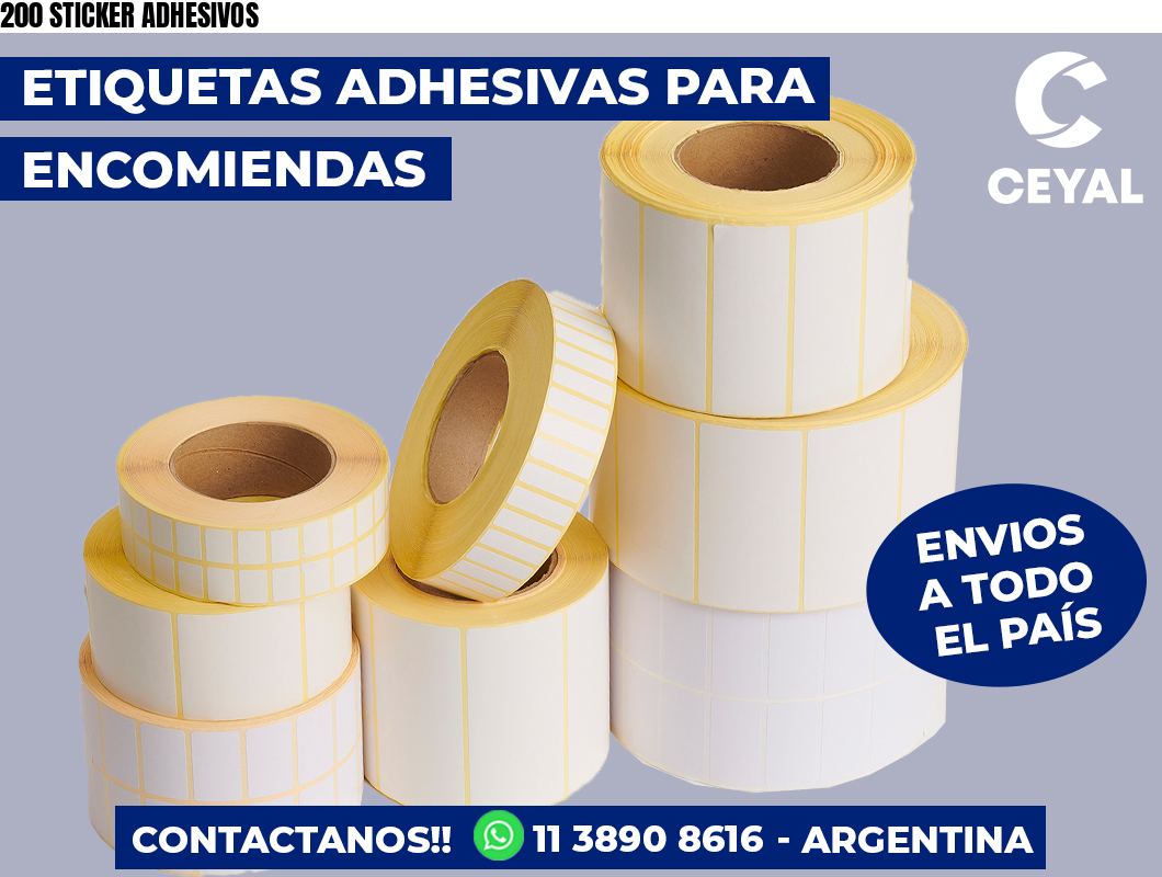 200 STICKER ADHESIVOS