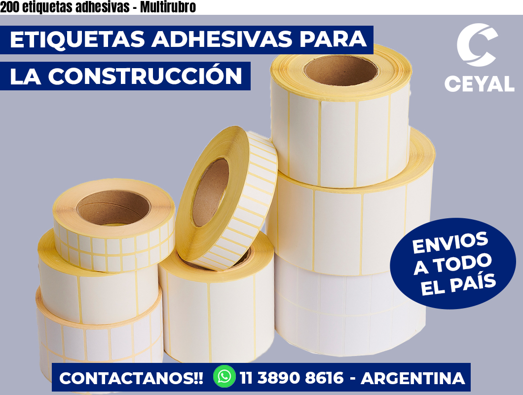 200 etiquetas adhesivas - Multirubro