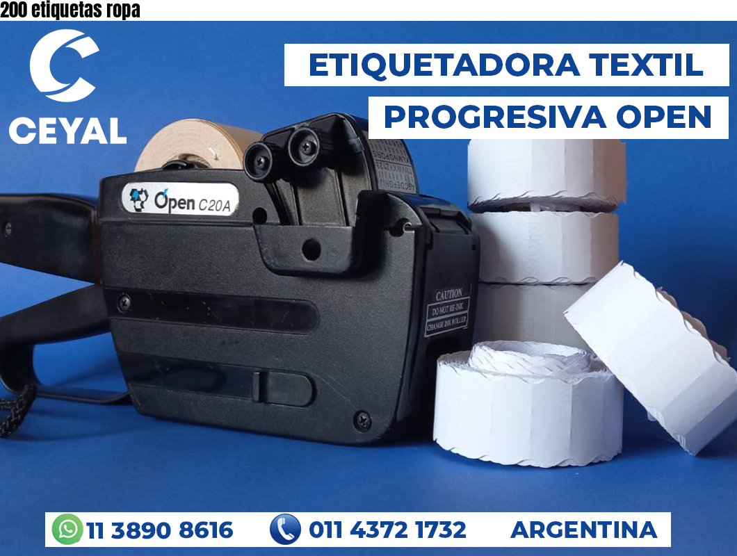 200 etiquetas ropa