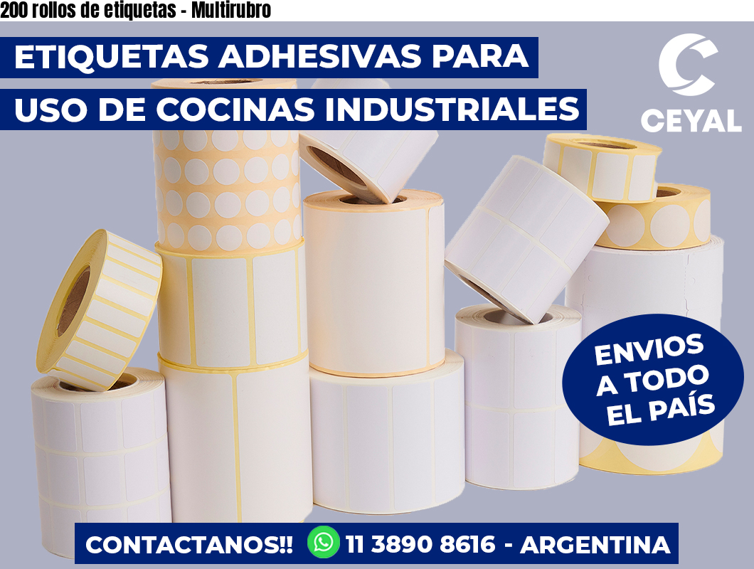 200 rollos de etiquetas - Multirubro