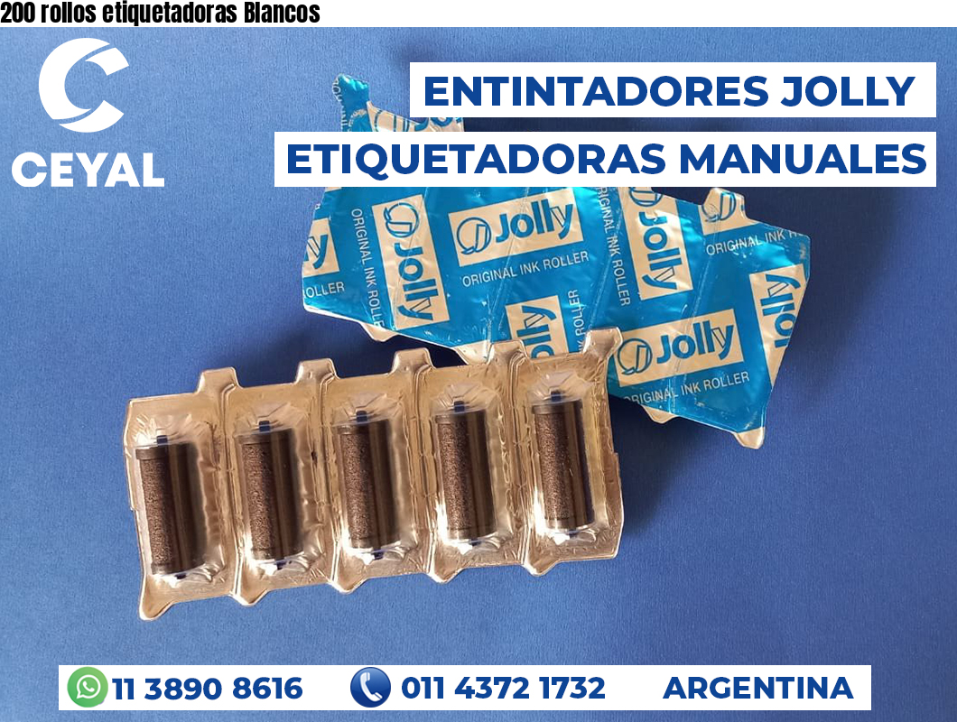 200 rollos etiquetadoras Blancos