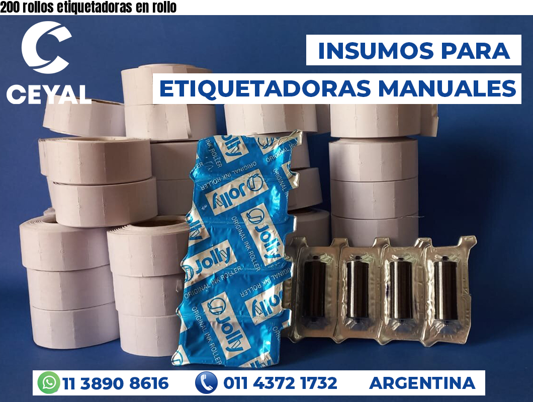 200 rollos etiquetadoras en rollo