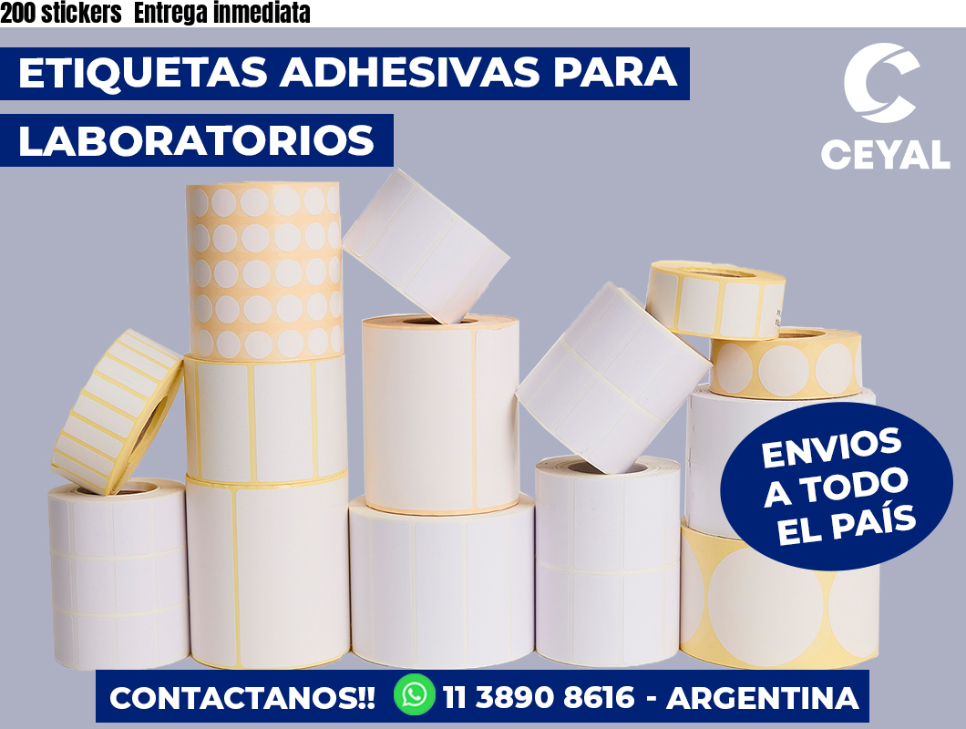 200 stickers Entrega inmediata