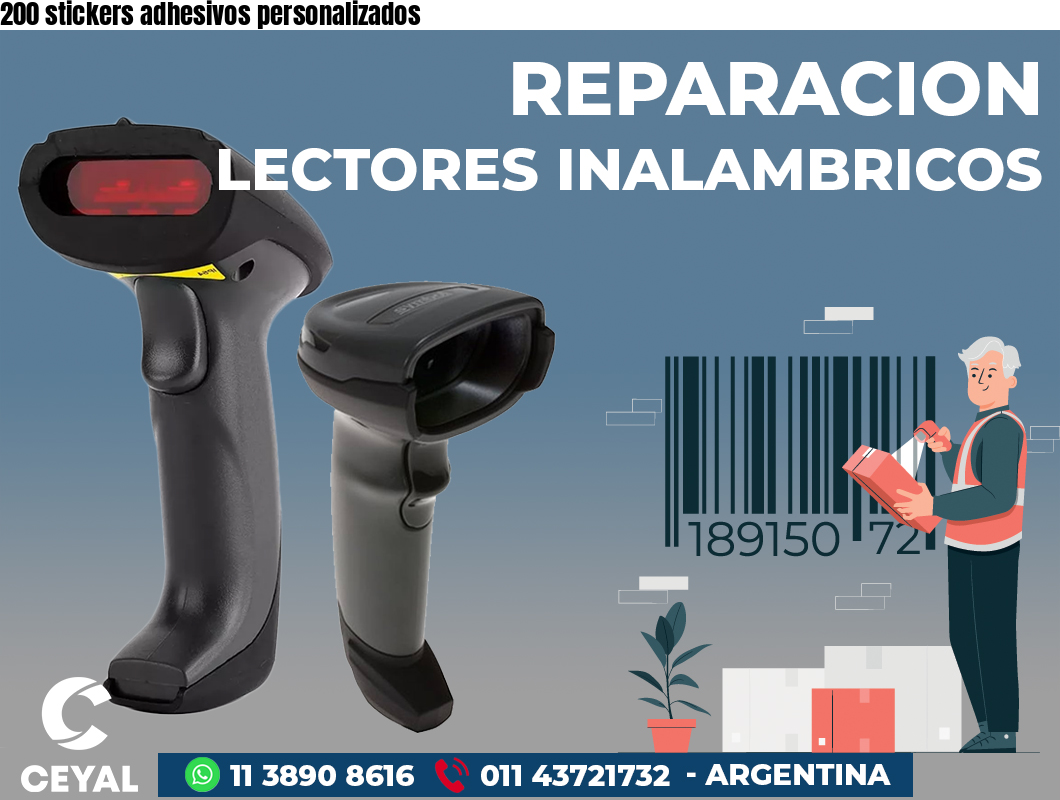 200 stickers adhesivos personalizados