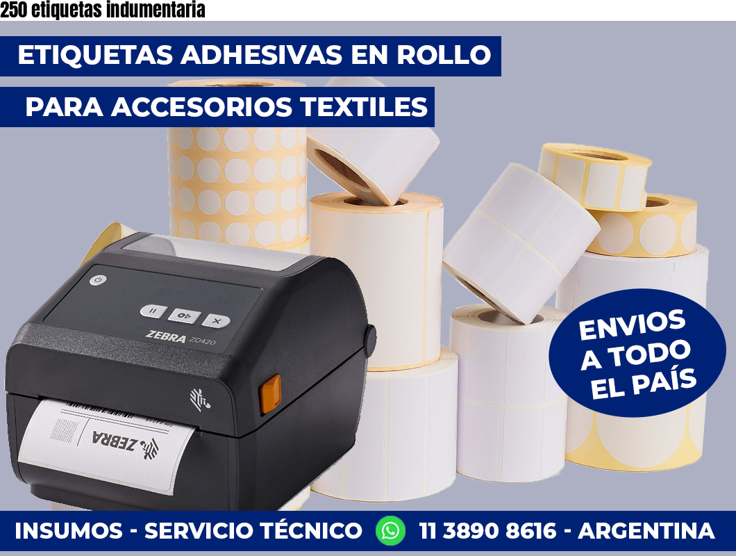 250 etiquetas indumentaria