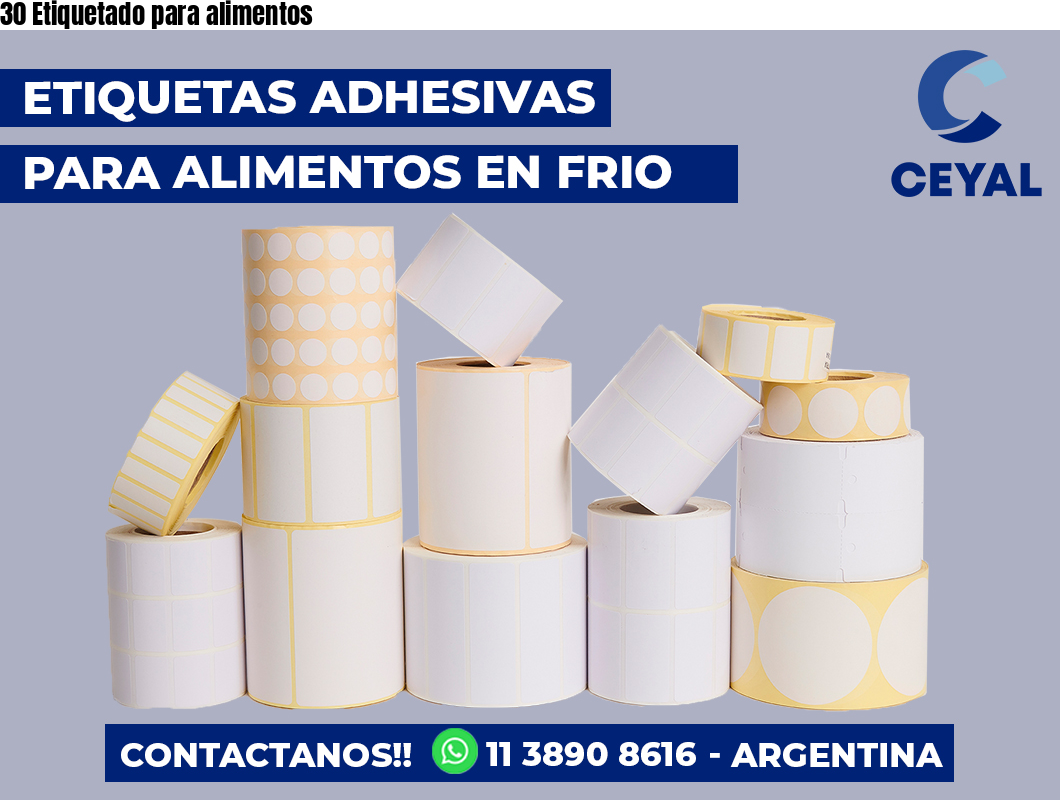 30 Etiquetado para alimentos